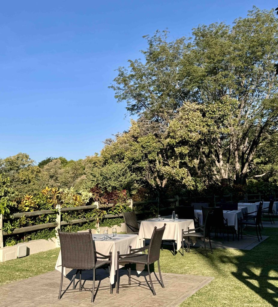 Garden terrace dining at Cassia Restaurant