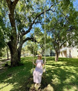Lush gardens at The Palm River Hotel providing a tranquil retreat for guests