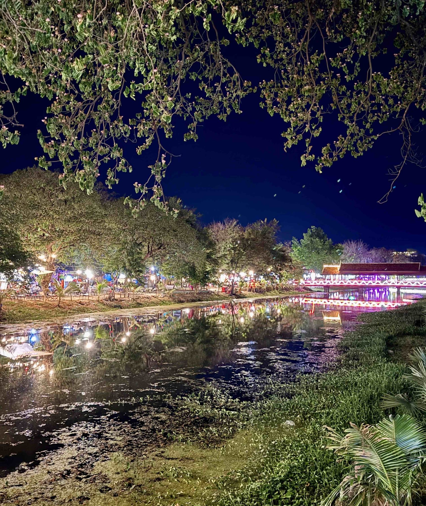Night At Riverside Siem Reap riverside at night | The Travel In Pink