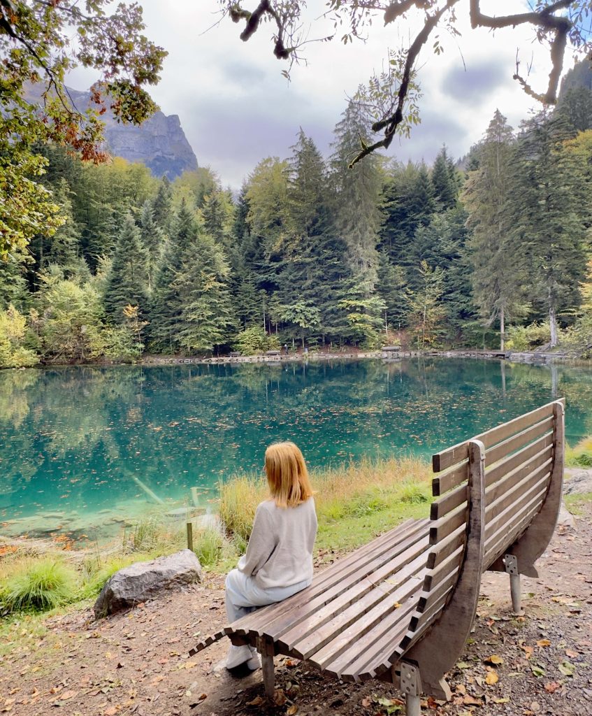 The magic of autumn at Blausee Lake, Switzerland