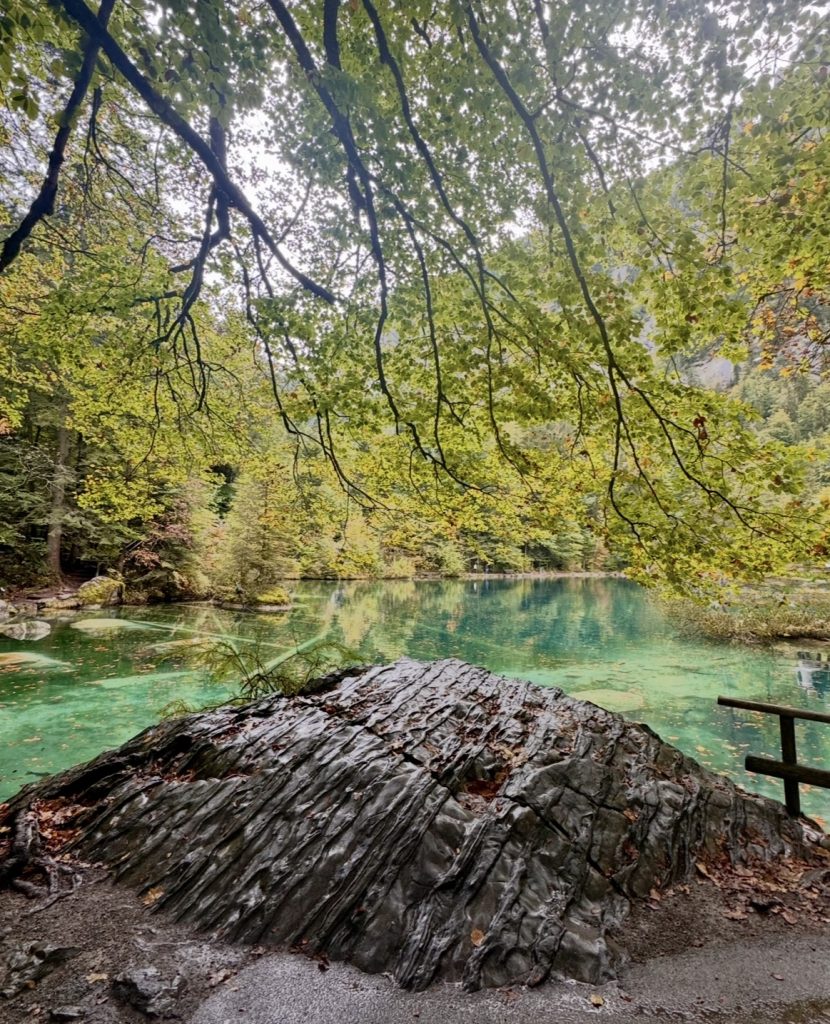 The magic of autumn at Blausee Lake, Switzerland
