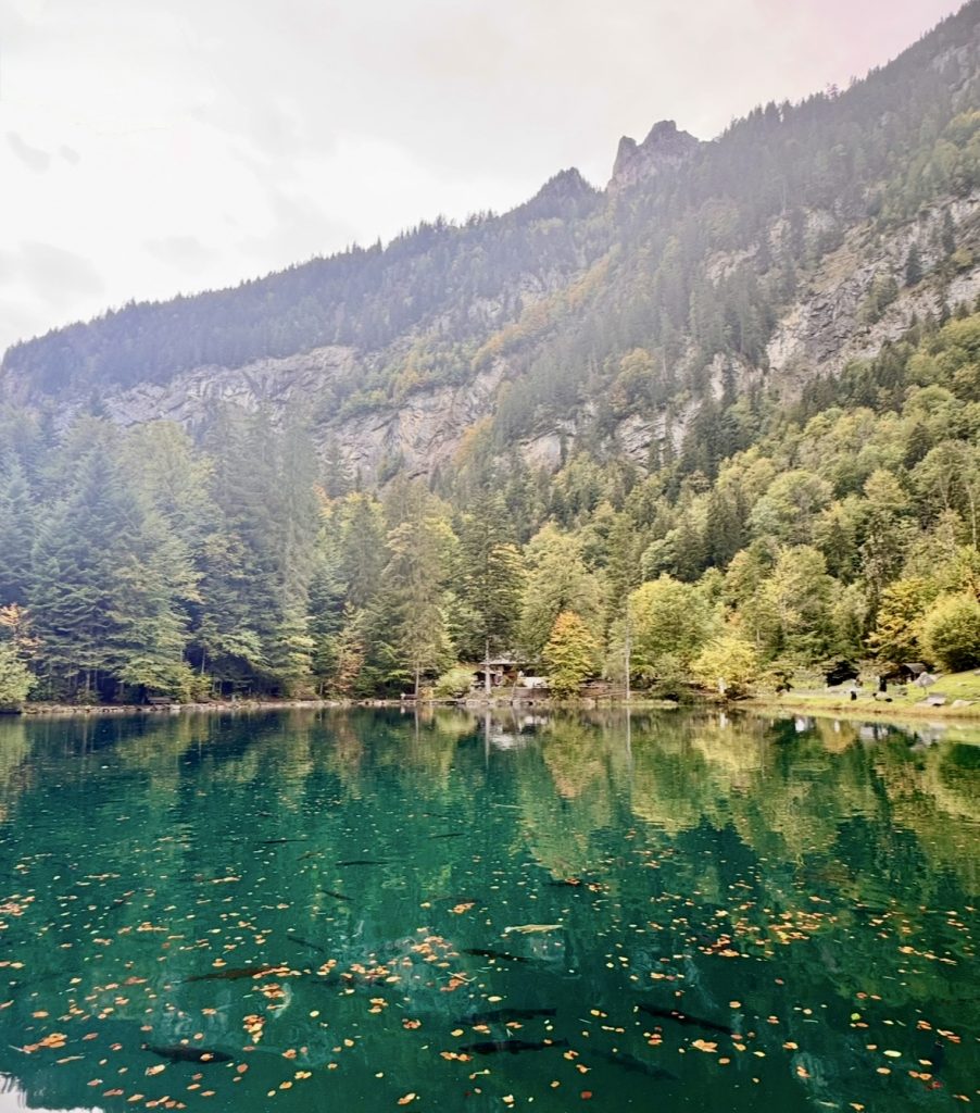 The magic of autumn at Blausee Lake, Switzerland